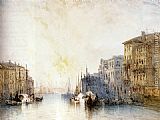 A Regatta on The Grand Canal Paintings - The Grand Canal, Venice by William Callow